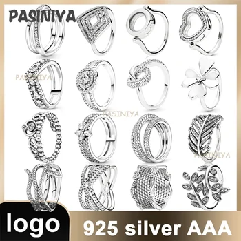R11 2021 Damen Silber Serie Ring 925 Sterling Silber Hochwertiger Luxus Schmuck