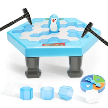 Спасите пингвина на льду, игра по разбиванию блоков, ловушка для родителей и детей, интерактивный настольный баланс, Кубическая доска, развивающая игрушка